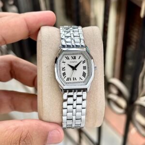 Fossil Harlow Geometric Octagon Case White Roman Dial Stainless Steel Women's Watch (ES5363) - Image 9