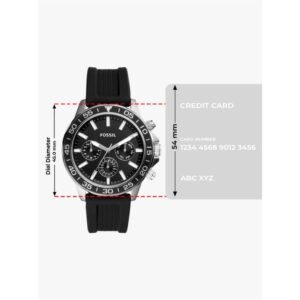 Fossil Bannon Multifunction Black Dial Black Silicone Strap Men's Watch (BQ2494) - Image 7