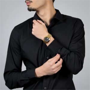 Rado DiaStar Original Black Diamond Dial Yellow Gold Men's Watch - Image 6